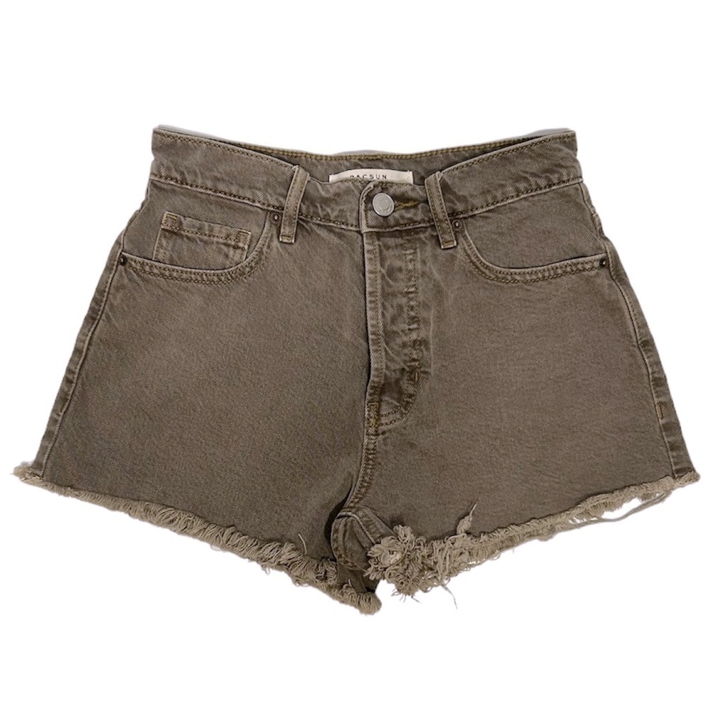 Pacsun Vintage High Rise Size 24 Light Brown Raw Hem